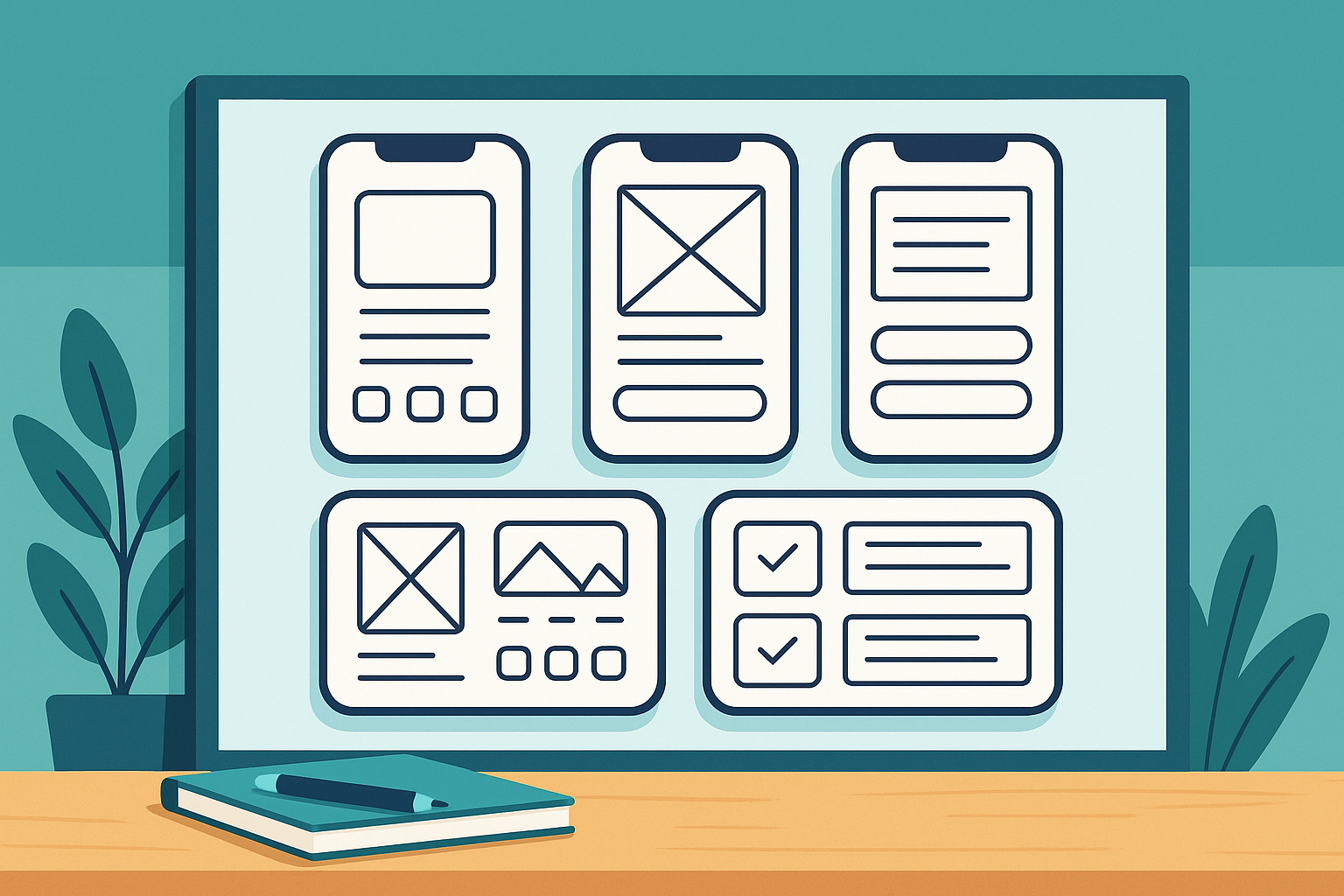 Maquettes UI/UX d’application mobile